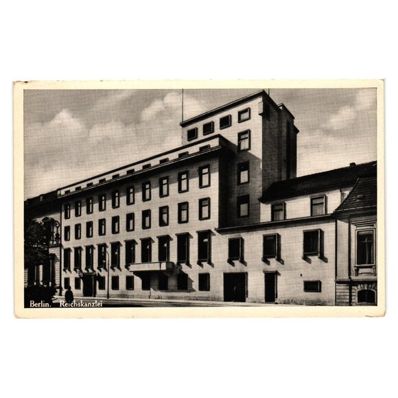 Berlin Reichskanzlei Postcard Lacofot Chancellors Palace Black White Vintage - Picture 1 of 2
